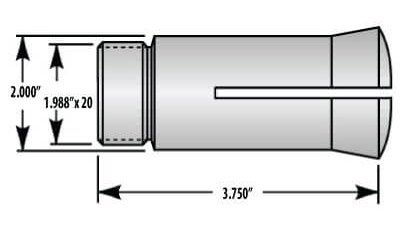 3J Collet 1/4 Round